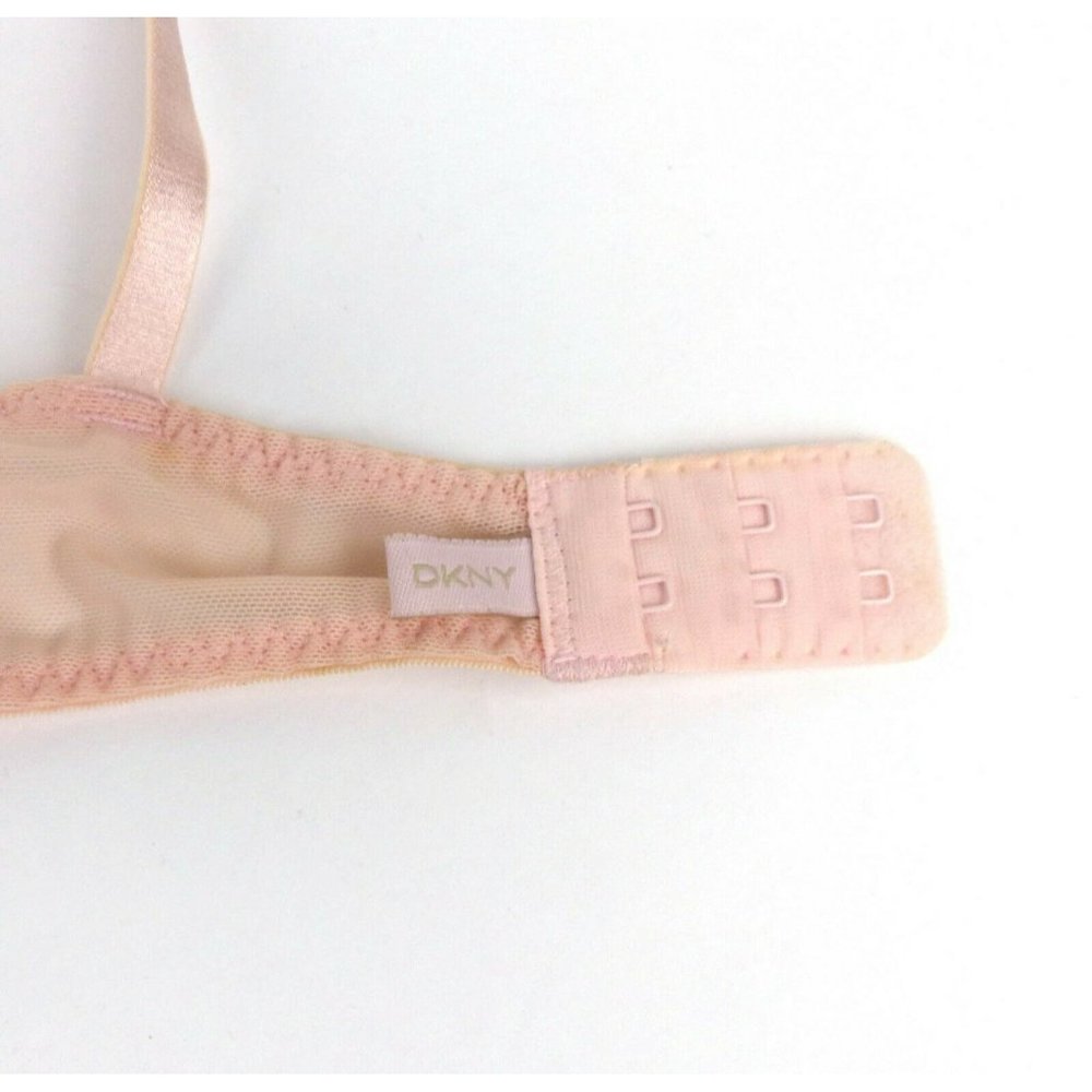 DKNY Belle Du Jour Underwire Balconette Lace Bra Sexy Pink Nude 34B - Picture 9 of 11